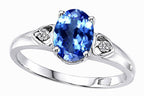 Star K Oval 7x5mm Genuine Tanzanite Ring