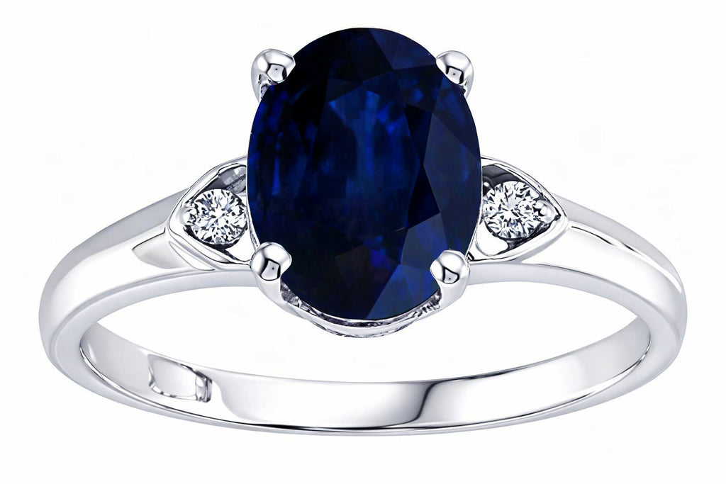 Tommaso Design™ Oval Genuine Sapphire Ring