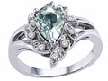 Tommaso Design™ Genuine Aquamarine Ring