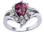 Star K Pear Shape 8x6mm Simulated Alexandrite Ring
