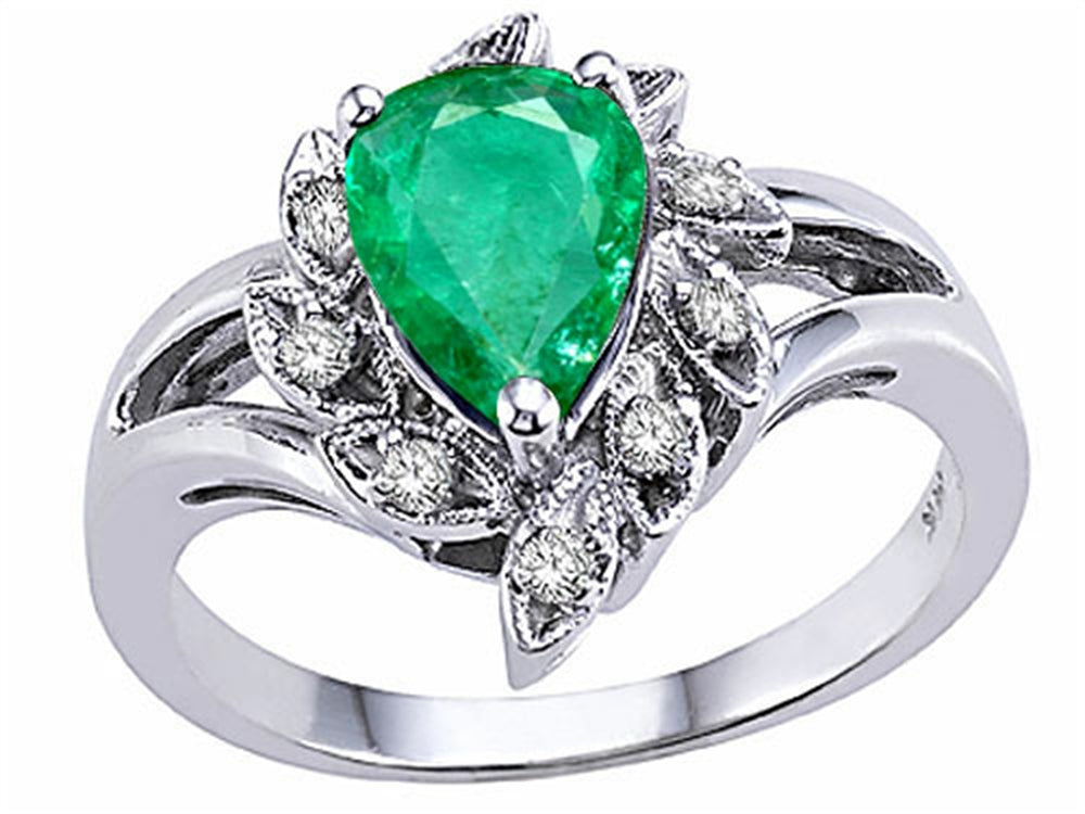 Tommaso Design™ Genuine Emerald Ring