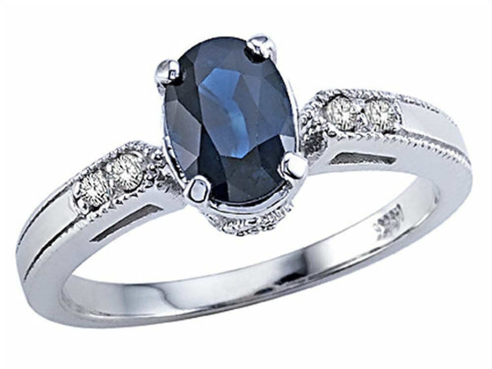 Tommaso Design™ Genuine Sapphire Ring
