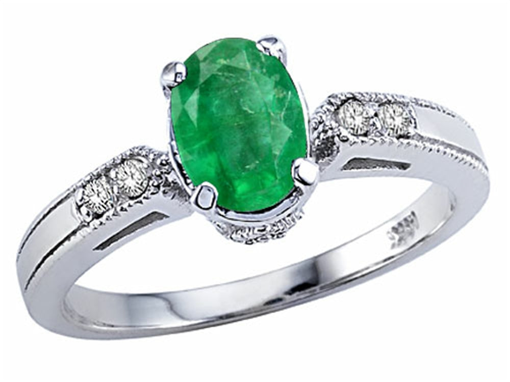 Tommaso Design™ Genuine Emerald Ring