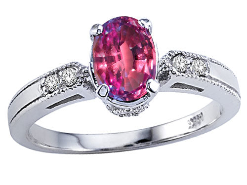 Tommaso Design™ Oval 7x5mm Simulated Alexandrite Ring