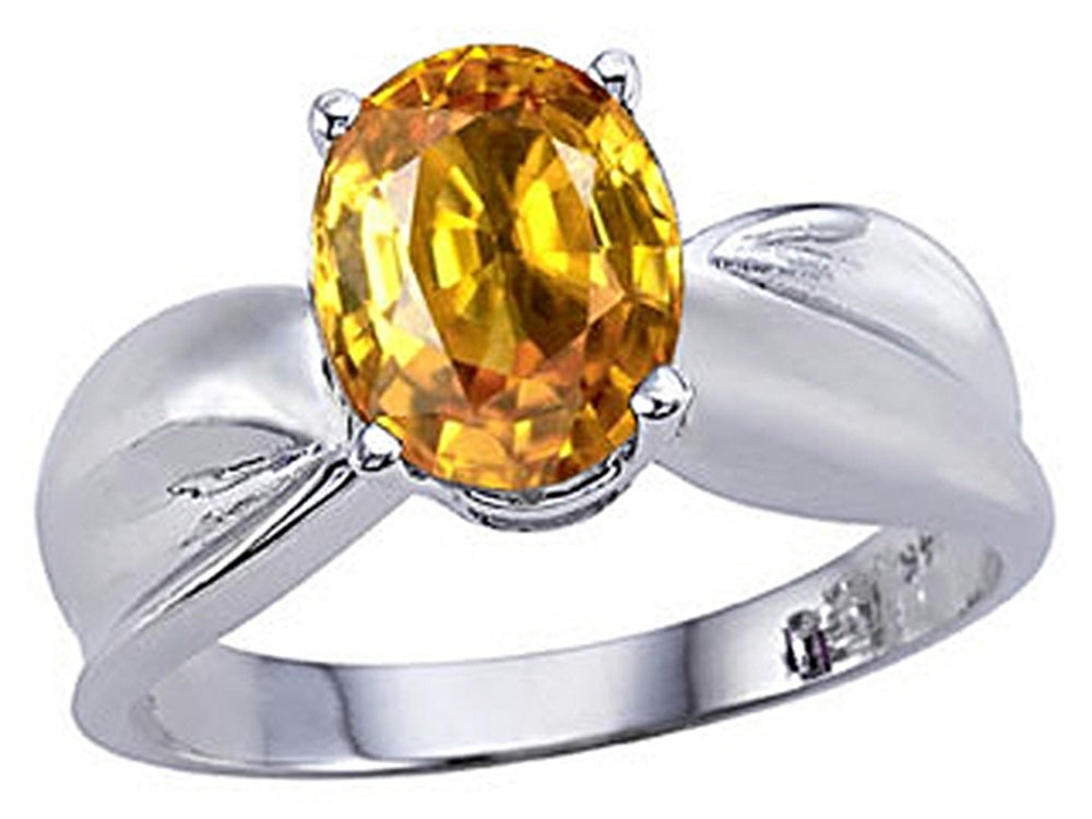 Tommaso Design™ Oval 9x7mm Genuine Citrine Ring