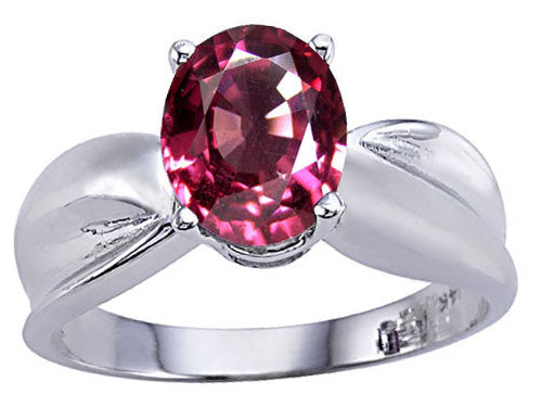 Tommaso Design™ 9x7mm Oval Simulated Alexandrite Ring
