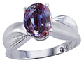 Tommaso Design™ 9x7mm Oval Simulated Alexandrite Ring