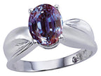 Tommaso Design™ 9x7mm Oval Simulated Alexandrite Ring