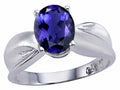 Tommaso Design™ Oval 9x7mm Genuine Iolite Ring