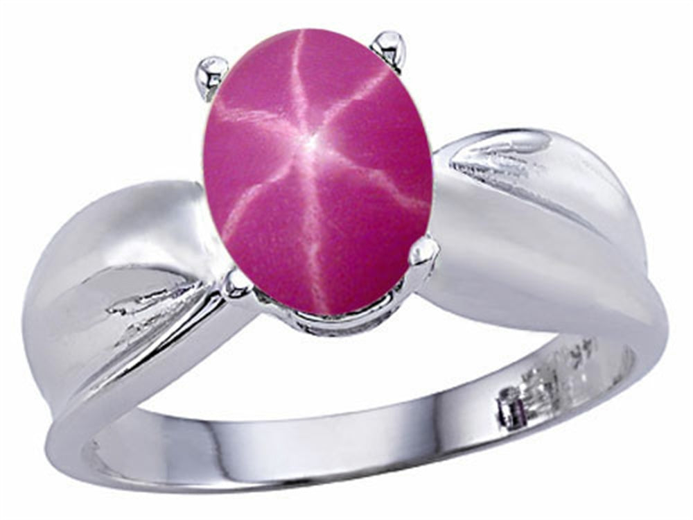 Tommaso Design™ Created Oval Star Ruby Ring