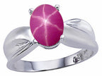Tommaso Design™ Created Oval Star Ruby Ring