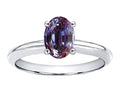 Tommaso Design™ Oval 8x6mm Simulated Alexandrite Engagement Ring