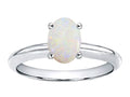 Tommaso Design™ Oval 8x6mm Genuine Opal Solitaire Engagement Ring