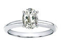 Tommaso Design™ Genuine White Topaz Solitaire Engagement Ring