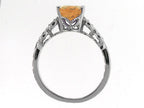 Tommaso Design™ Round 7mm Genuine Citrine Solitaire Engagement Ring