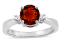 Tommaso Design™ Genuine Garnet Engagement Ring
