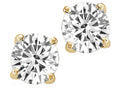 Tommaso Design™ Round 7mm Genuine White Topaz Earrings Studs
