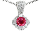 Tommaso Design™ Genuine Ruby Pendant Necklace