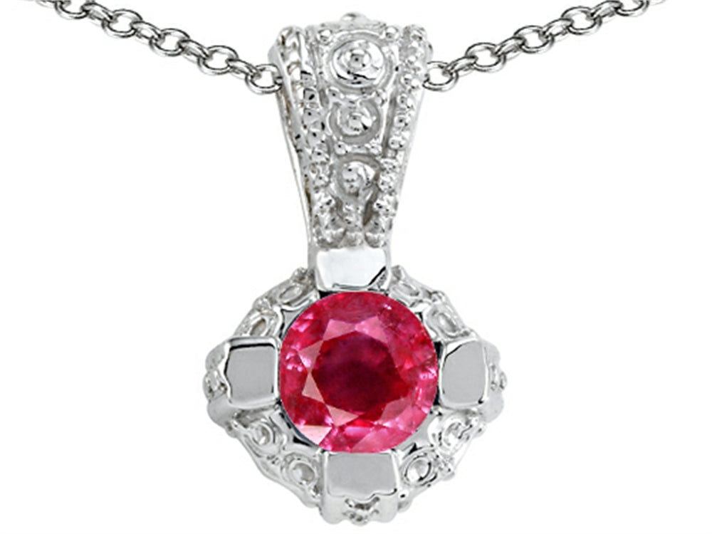 Tommaso Design™ Genuine Ruby Pendant Necklace