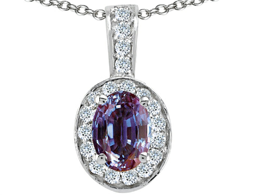 Tommaso Design™ Simulated Alexandrite Pendant Necklace