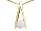Tommaso Design™ Round Genuine Opal Pendant Necklace
