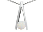 Tommaso Design™ Round Genuine Opal Pendant Necklace