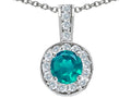 Tommaso Design™ Round Genuine Emerald Pendant Necklace