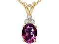Tommaso Design™ Oval Genuine Rhodolite Pendant Necklace