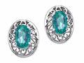 Tommaso Design™ Oval Genuine Emerald Earrings