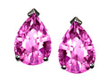 Tommaso design Studio  Pear Shape 8x6mm Created Pink Sapphire Earrings Studs