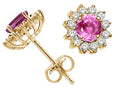 Tommaso Design™ Round 5mm Created Pink Sapphire Earrings