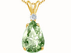 Tommaso Design™ Green Amethyst Pendant Necklace