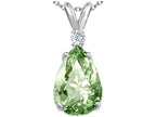 Tommaso Design™ Green Amethyst Pendant Necklace