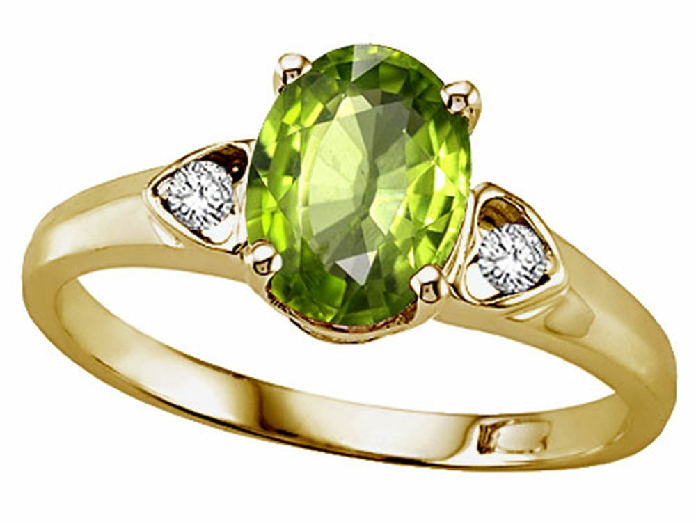 Tommaso Design Oval Genuine Peridot Ring