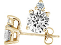 Tommaso Design™ Round Genuine White Topaz Earrings Studs