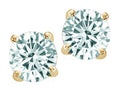 Tommaso Design™ Round 7mm Genuine Aquamarine Earrings Studs