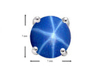 Tommaso Design™ Round Created Star Sapphire Earrings Studs