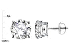 Star K™ Round 6mm Created Ruby Classic Screw Back Stud Earrings