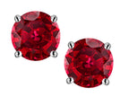 Star K™ Round 6mm Created Ruby Classic Screw Back Stud Earrings