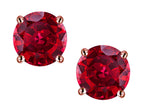 Star K™ Round 7mm Created Ruby Classic Screw Back Stud Earrings