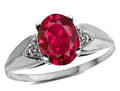Tommaso Design Oval 9x7mm Created Ruby Ring