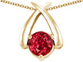 Tommaso Design™ Round 7mm Created Ruby Pendant Necklace