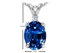 Tommaso Design™ Created Blue Sapphire Pendant Necklace