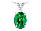 Tommaso Design™ Simulated Emerald Pendant Necklace