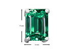 Tommaso Design™ Emerald Cut 8x6mm Simulated Emerald Earrings Studs