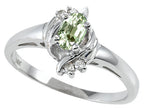 Tommaso Design Oval 5x3 mm Green Amethyst Ring