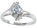 Tommaso Design Genuine Aquamarine Ring