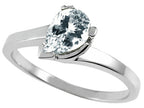 Tommaso Design Genuine White Topaz Ring