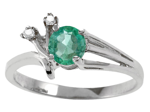 Tommaso Design Genuine Emerald Ring