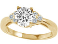 Tommaso Design Genuine White Topaz Engagement Ring